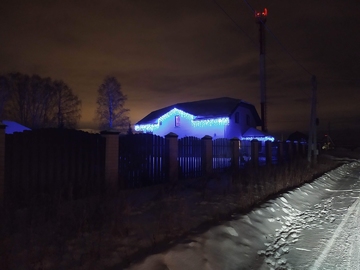 новогодняя подсветка загородных домов