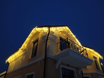 подсветка фасада загородного дома