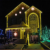 праздничная подсветка домов