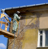 Подготовка фасада к окраске