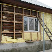 монтаж деревянного фасада